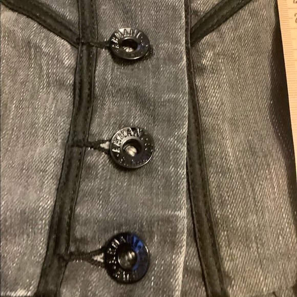 Armani Exchange Grey/Black Denim Vest Sz M EUC - Picture 4 of 9